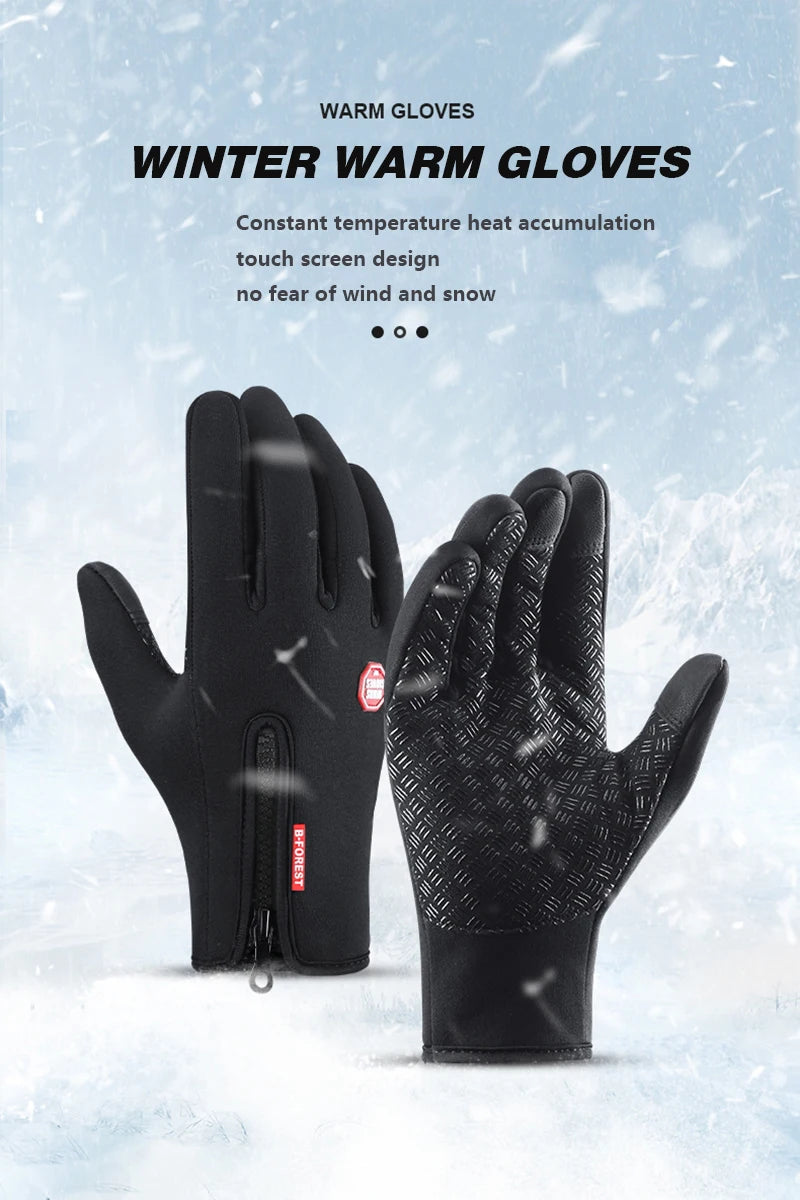 Premium Winter Gloves for Men Women Warm Tactical Gloves Touchscreen Waterproof Hiking Skiing Fishing Cycling Snowboard Non-slip Gloves